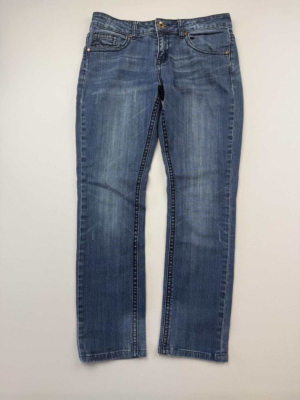 Cowgirl Tuff Co. Jeans Womens 30x31 Blue Straight Medium Wash Stretch Denim